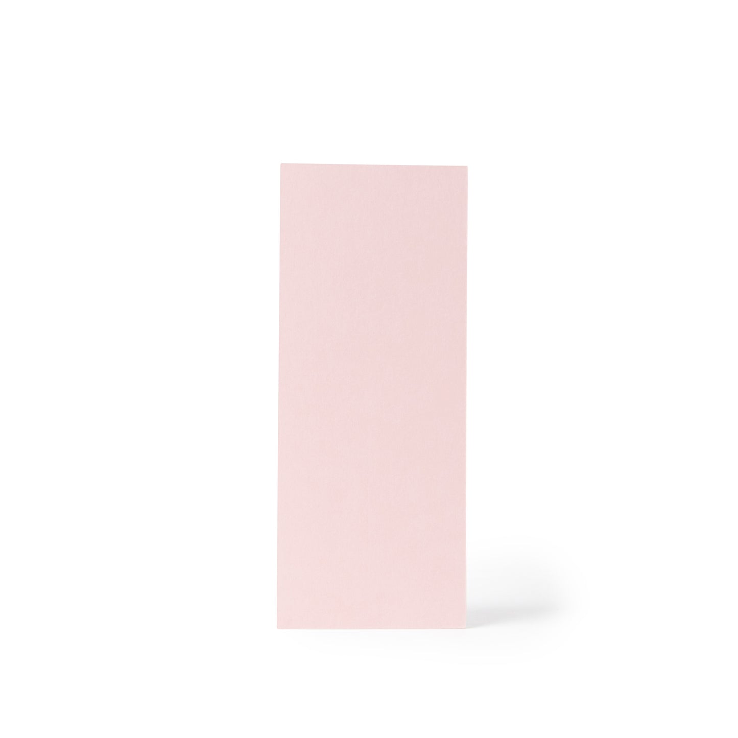Rectangular pink card cut-out prop on a white background