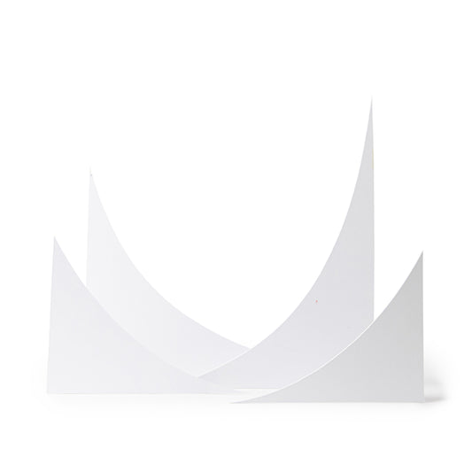 set of four curved prop panels for use in photography and product videos