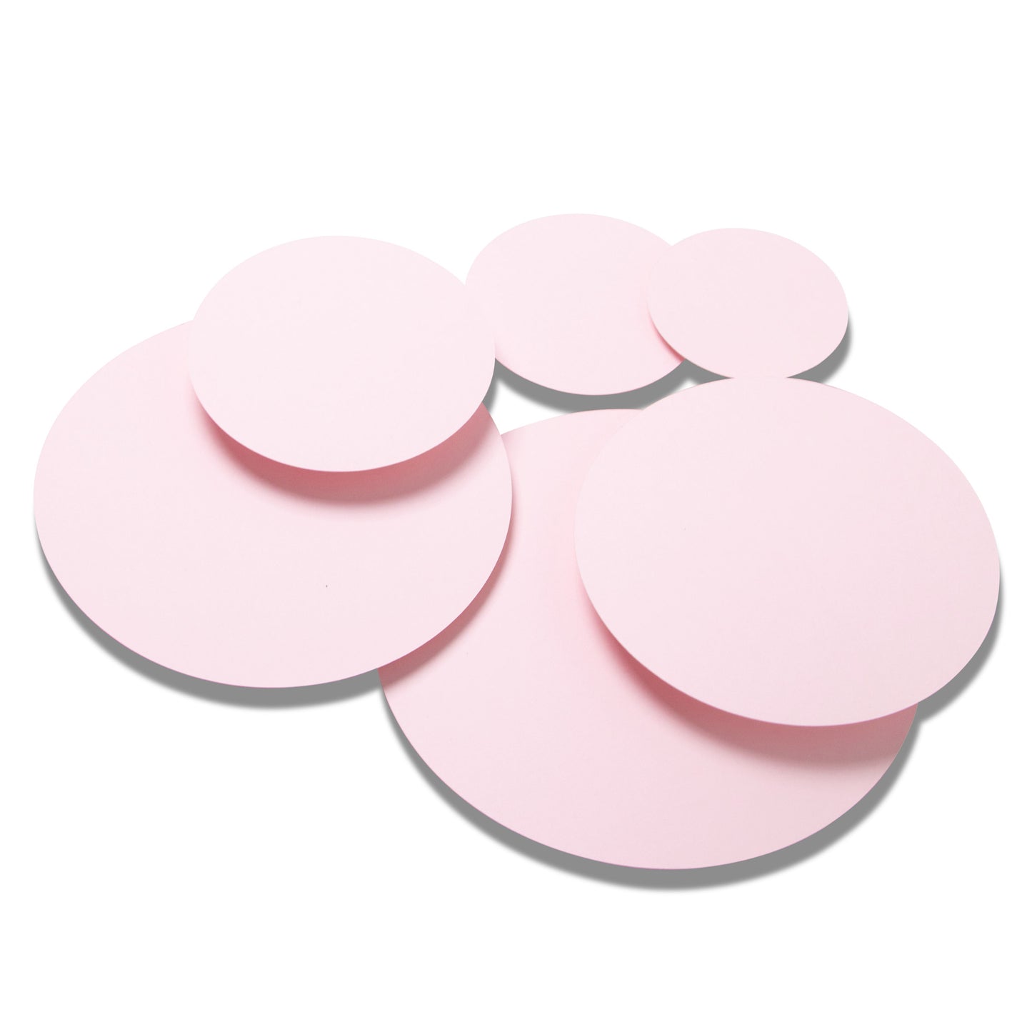 a set of round photo and video props, lightweight and stackable