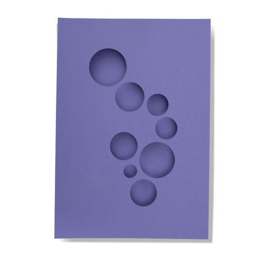 A3 size Card with cut-out circular shapes ideal for product photography