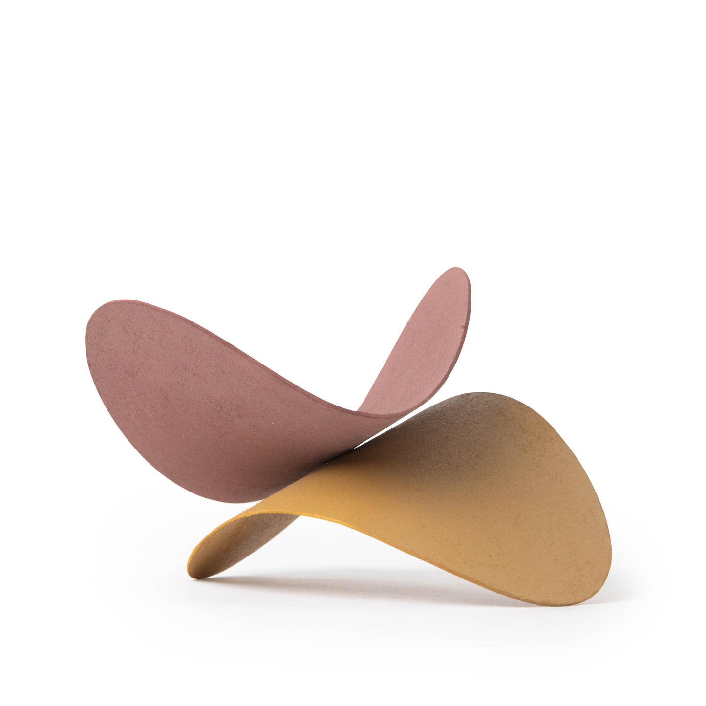 a set of two curvy wooden props for product photography
