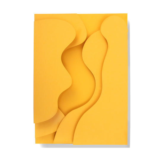 stackable card sculpture with wavy layers for photography and film styling