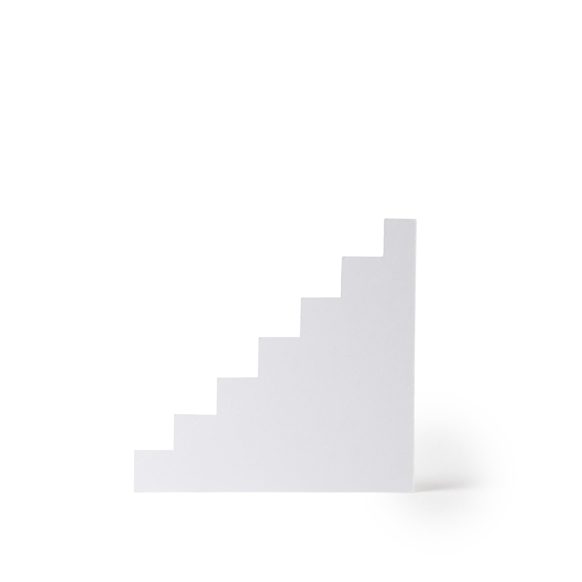 White staircase on a white background, ideal for photography